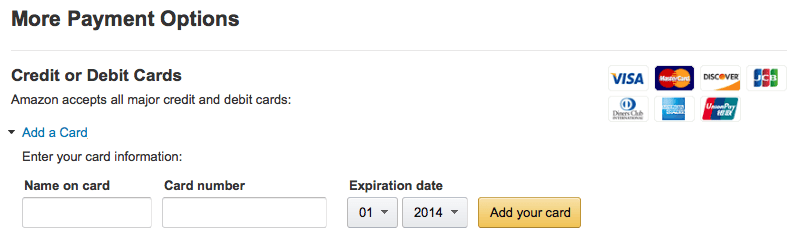 Using China UnionPay to buy from Amazon
